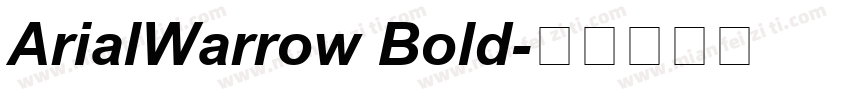 ArialWarrow Bold字体转换
